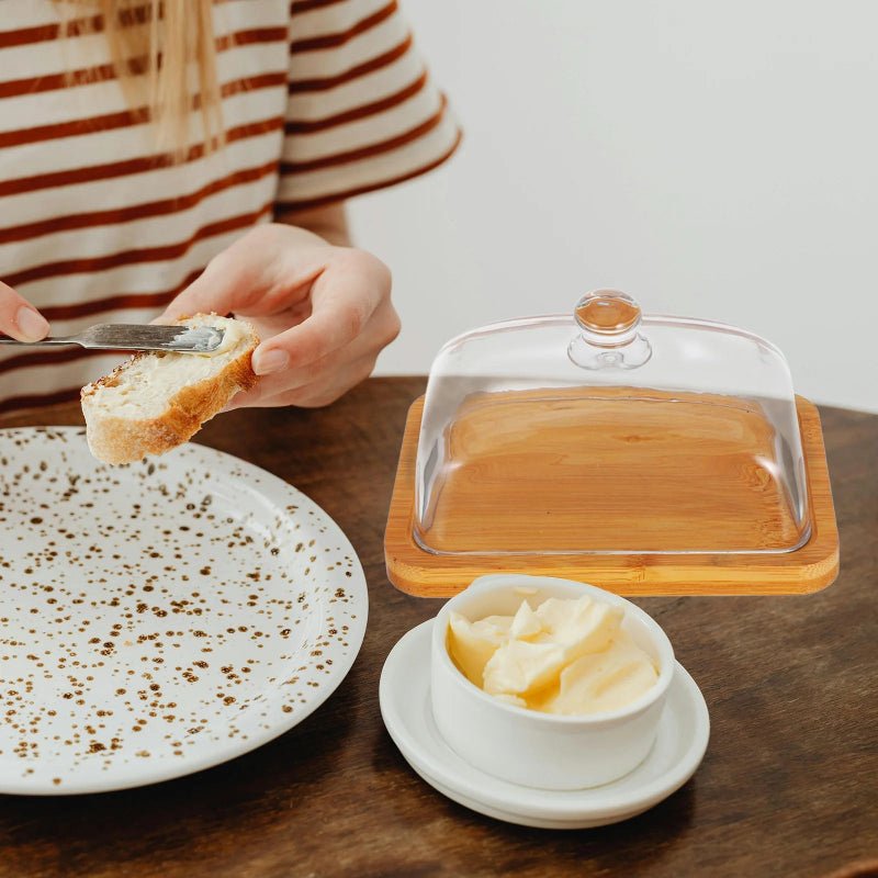 Butter Dish with Glass Dome for Kitchen - Volaia