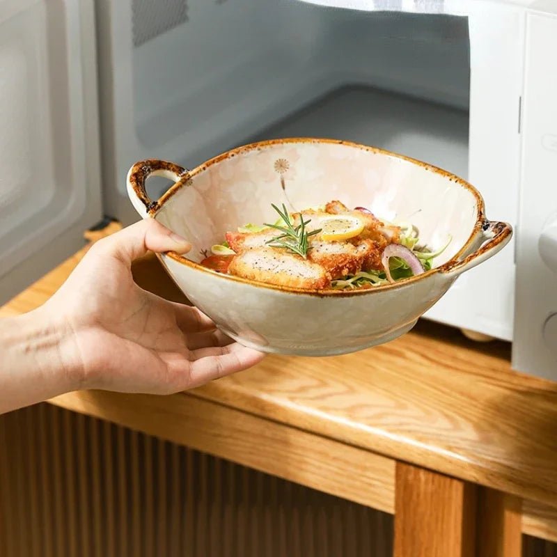 Ceramic Noodle & Soup Bowl with Handle - Volaia