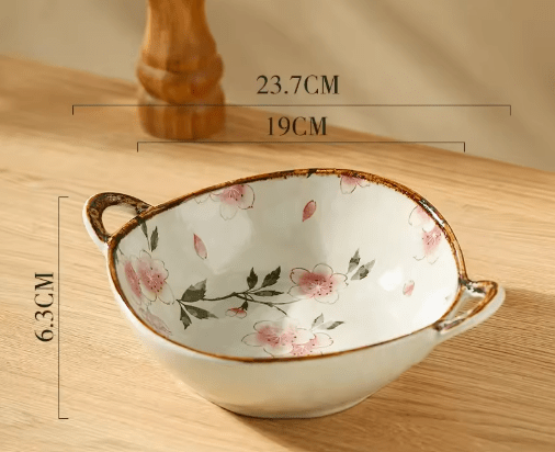 Ceramic Noodle & Soup Bowl with Handle - Volaia