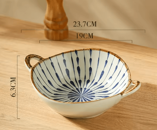 Ceramic Noodle & Soup Bowl with Handle - Volaia