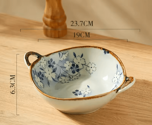 Ceramic Noodle & Soup Bowl with Handle - Volaia