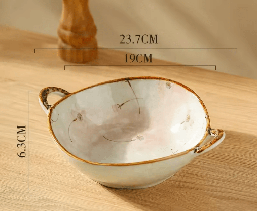 Ceramic Noodle & Soup Bowl with Handle - Volaia