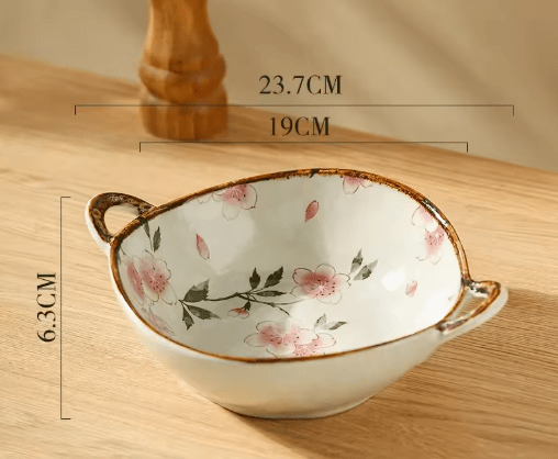 Ceramic Noodle & Soup Bowl with Handle - Volaia