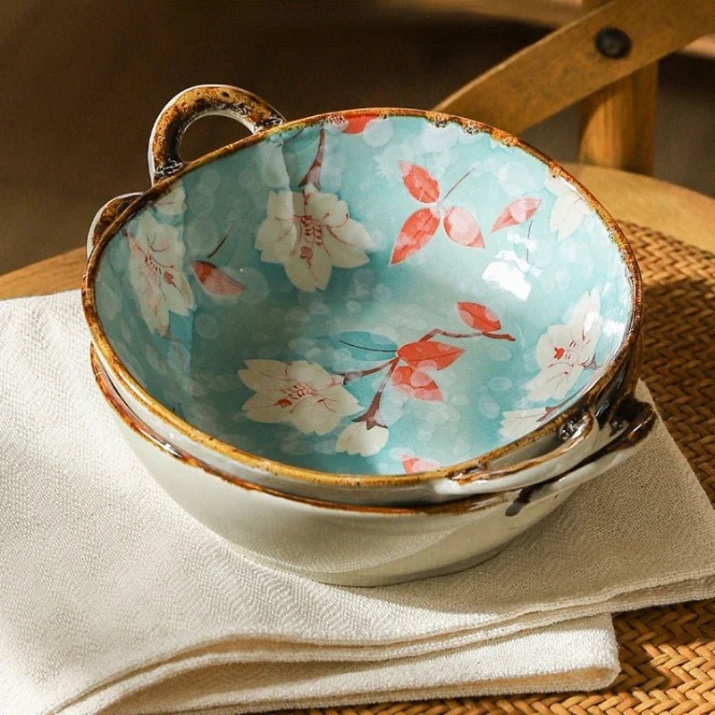Ceramic Noodle & Soup Bowl with Handle - Volaia