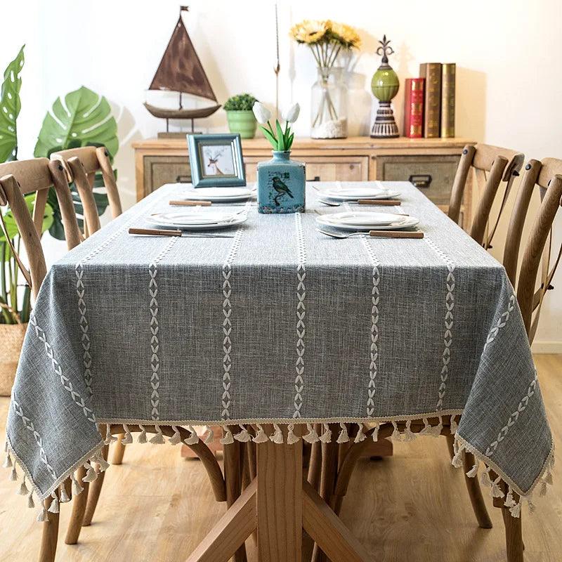Cotton and Linen Tablecloth Elegant and Durable - Volaia