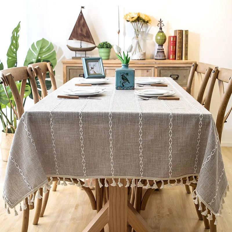 Cotton and Linen Tablecloth Elegant and Durable - Volaia