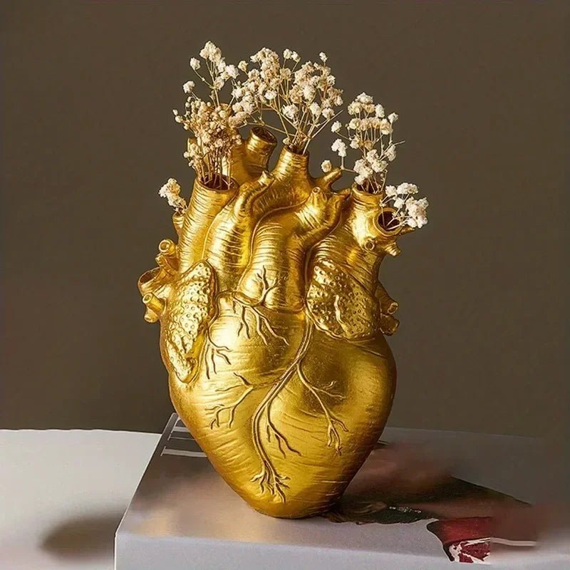 Creative Heart - Shaped Resin Vase for Home Decor - Volaia