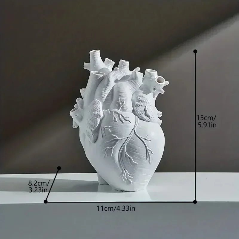 Creative Heart - Shaped Resin Vase for Home Decor - Volaia