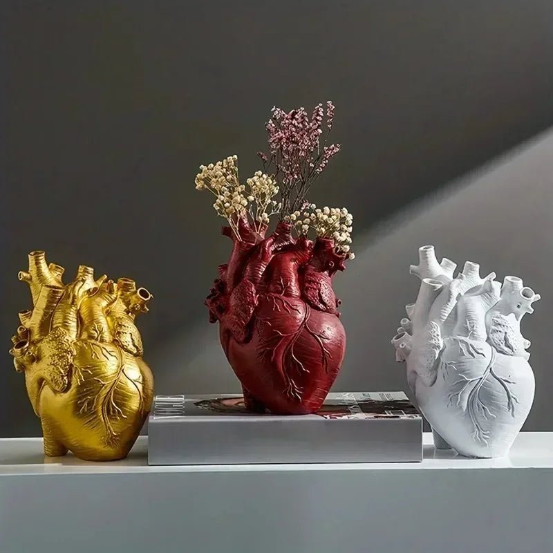 Creative Heart - Shaped Resin Vase for Home Decor - Volaia