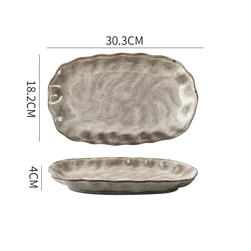 Eco - Friendly Irregular Stone Ceramic Dinnerware Set - Volaia
