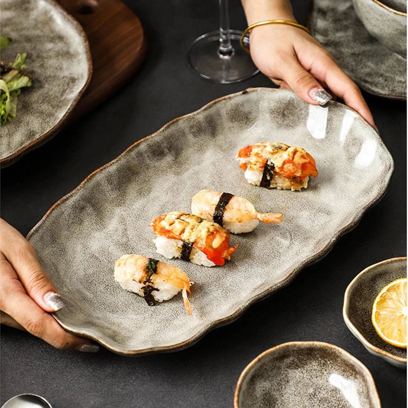 Eco - Friendly Irregular Stone Ceramic Dinnerware Set - Volaia