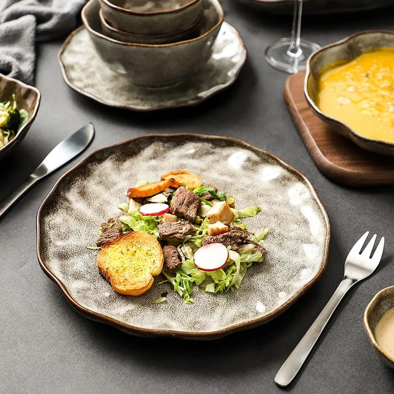 Eco - Friendly Irregular Stone Ceramic Dinnerware Set - Volaia