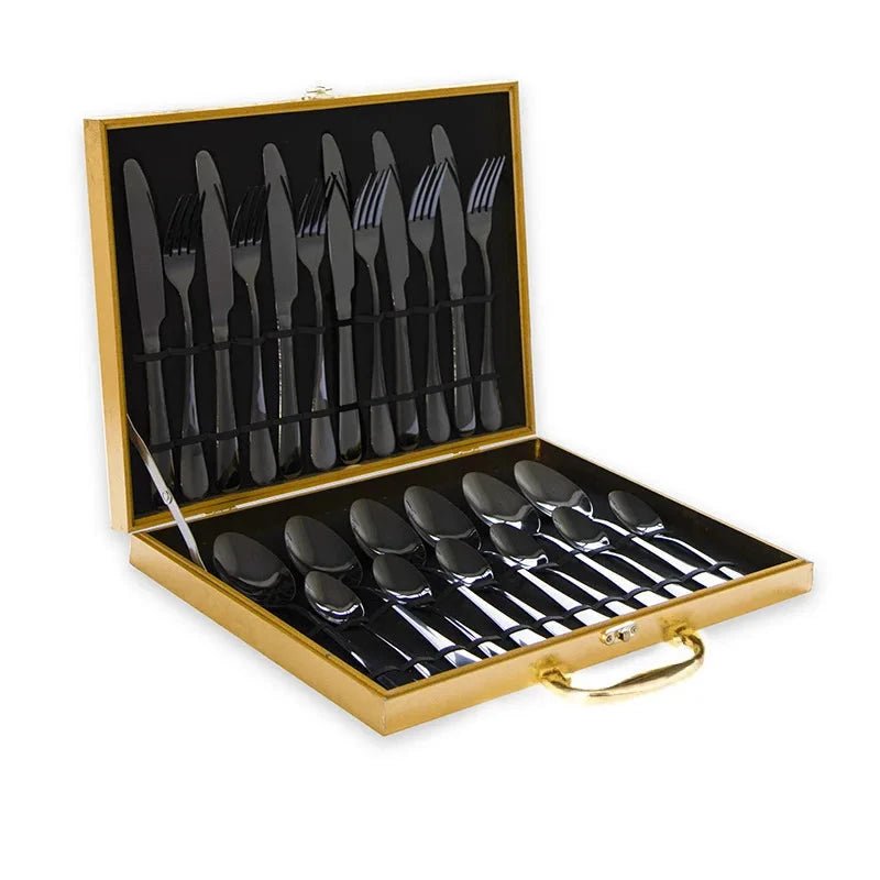 Elegant 24 - Piece Stainless Steel Cutlery Set - Volaia