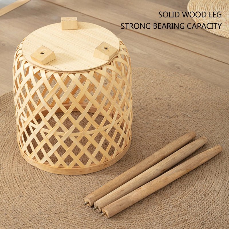 Elegant Bamboo Plant Stand with Wooden Legs - Volaia