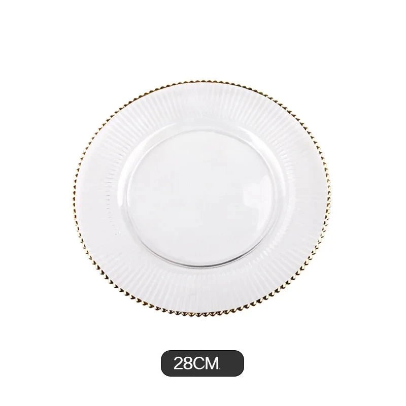 Elegant Gold - Rimmed European Glass Dish Set - Volaia