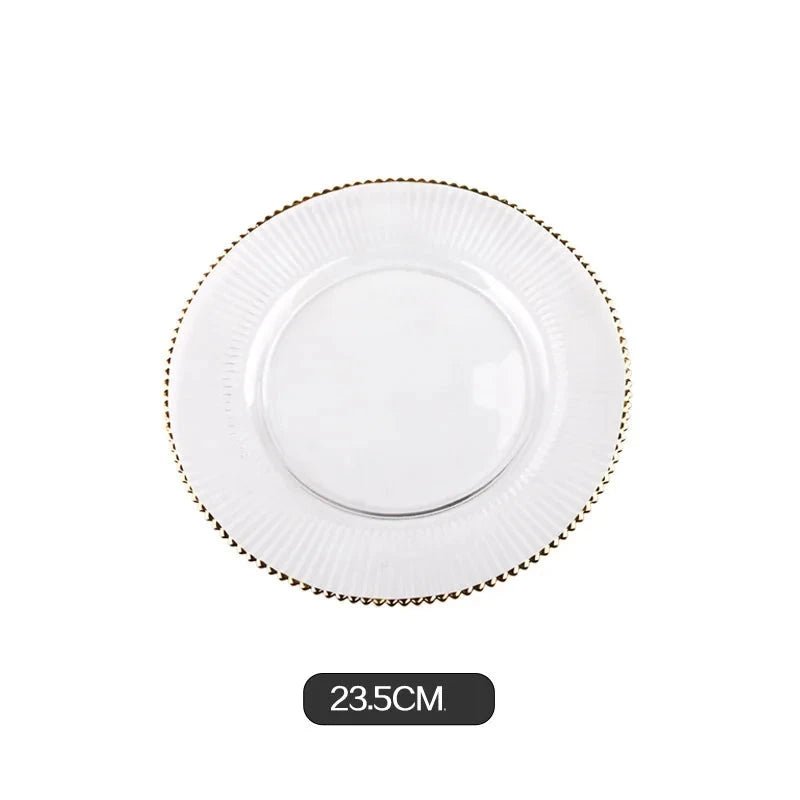 Elegant Gold - Rimmed European Glass Dish Set - Volaia