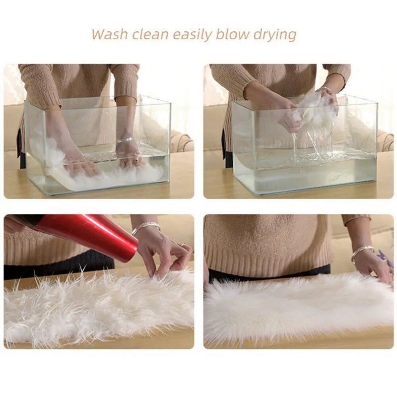 Fluffy Non - Slip Faux Fur Rug - Volaia