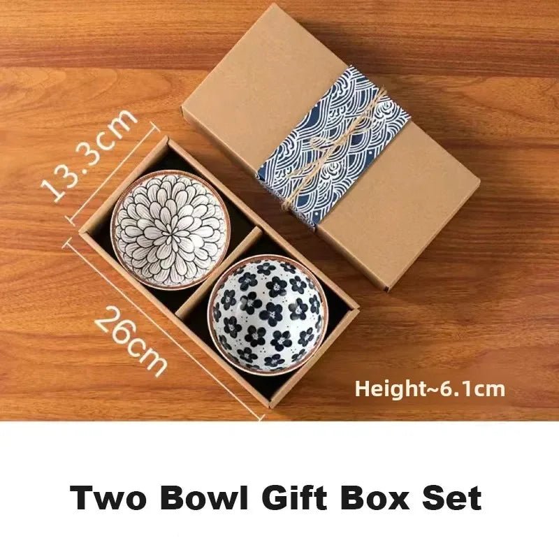 Hand - Painted Ceramic Noodle Bowls Set - Volaia