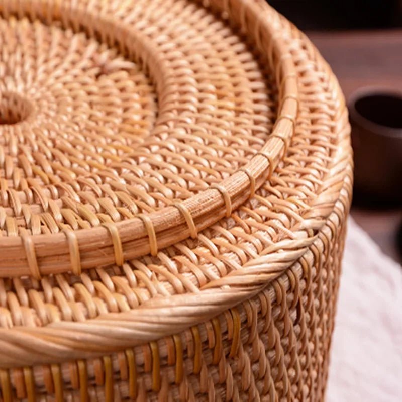 Handcrafted Rattan Storage Boxes with Lids - Volaia