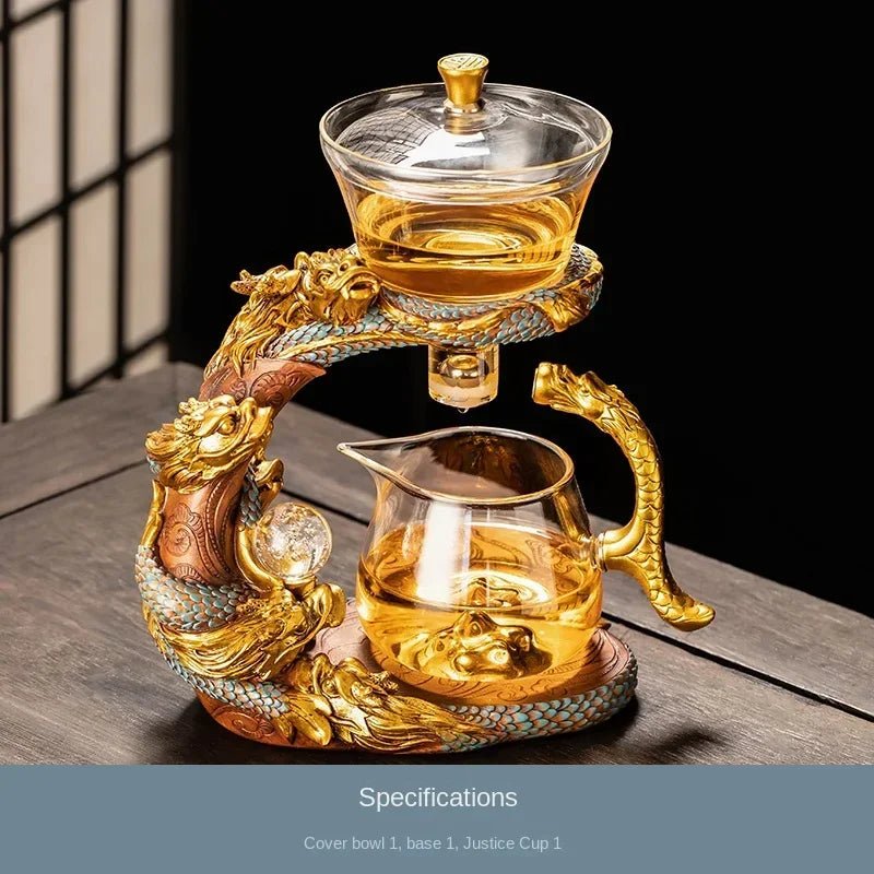 Heat - Resistant Glass Semi - Automatic Teaware Set - Volaia