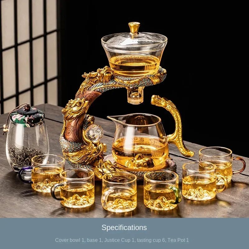Heat - Resistant Glass Semi - Automatic Teaware Set - Volaia