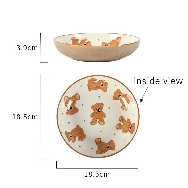Lovely Bear Dish Set: Plate, Bowl & Mug - Volaia