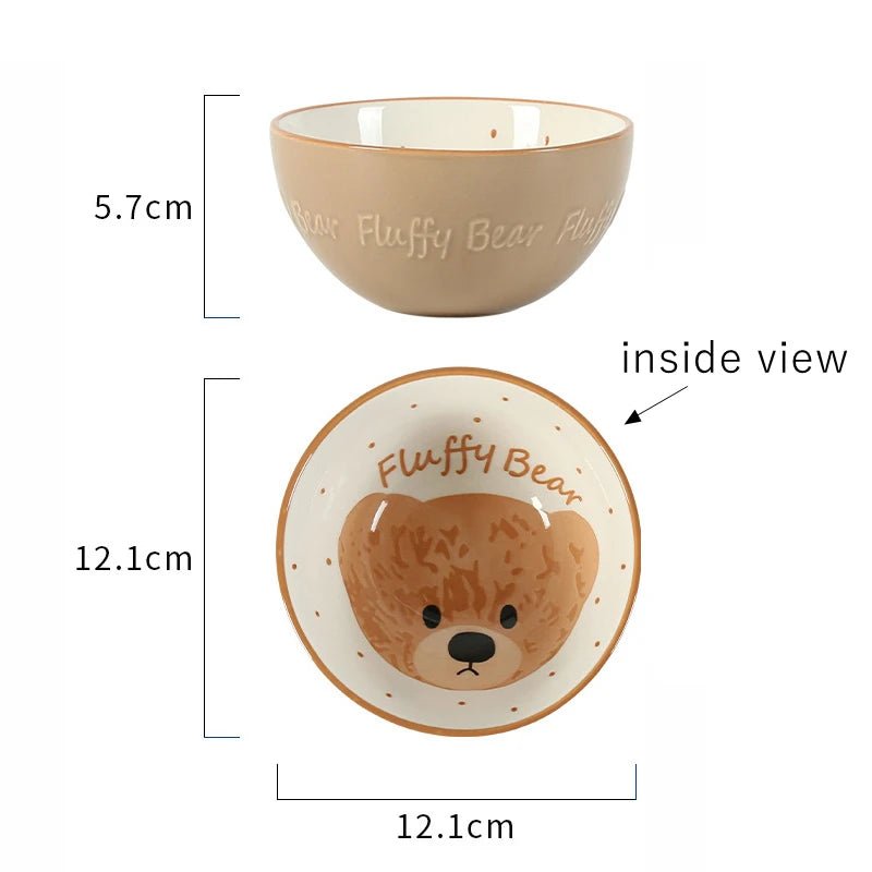 Lovely Bear Dish Set: Plate, Bowl & Mug - Volaia