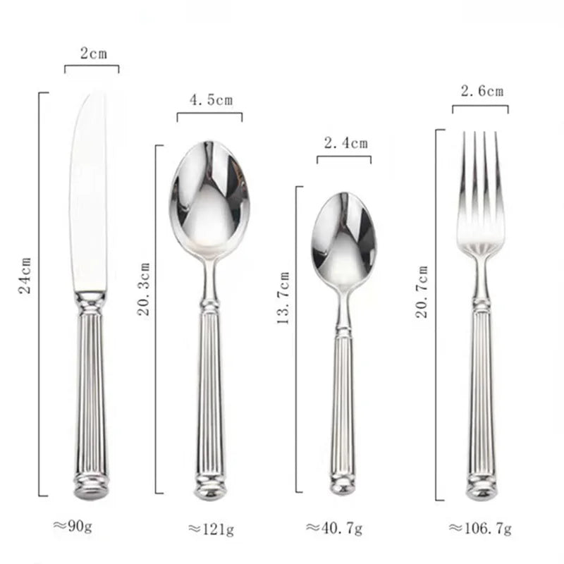 Luxury 18/10 Stainless Steel Cutlery Set - 4pcs - Volaia