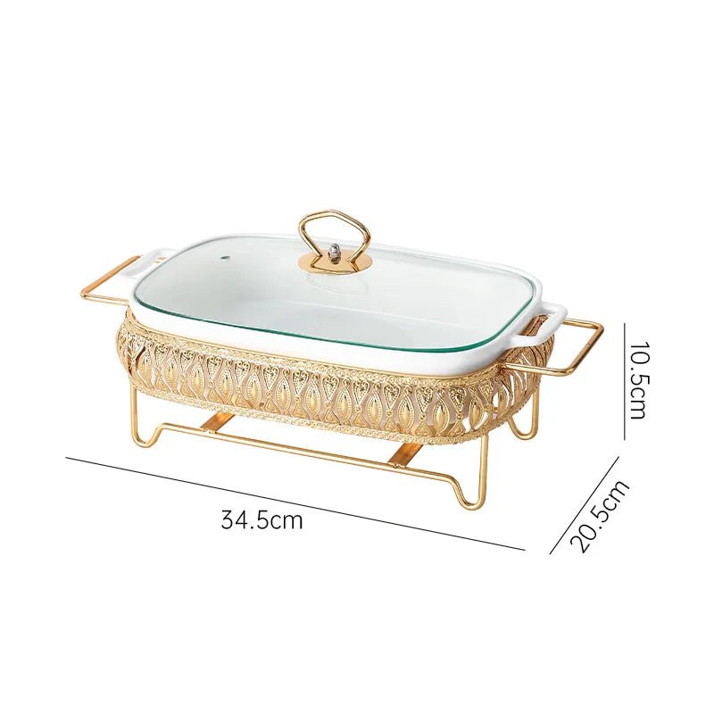 Luxury Nordic Ceramic Hot Pot Set with Lid & Candle Holder - Volaia