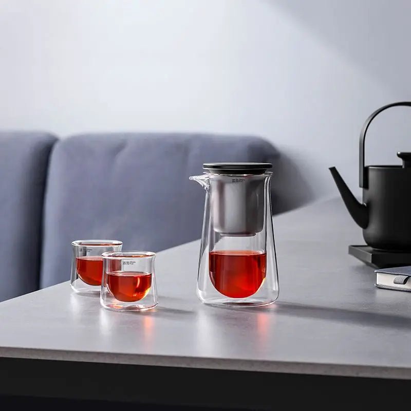 Magnetic Glass Teapot – One - Button Filter, Heat - Resistant Design - Volaia
