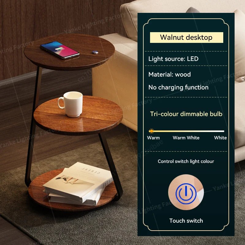 Modern LED Floor Lamp with Shelves - Stylish & Functional - Volaia