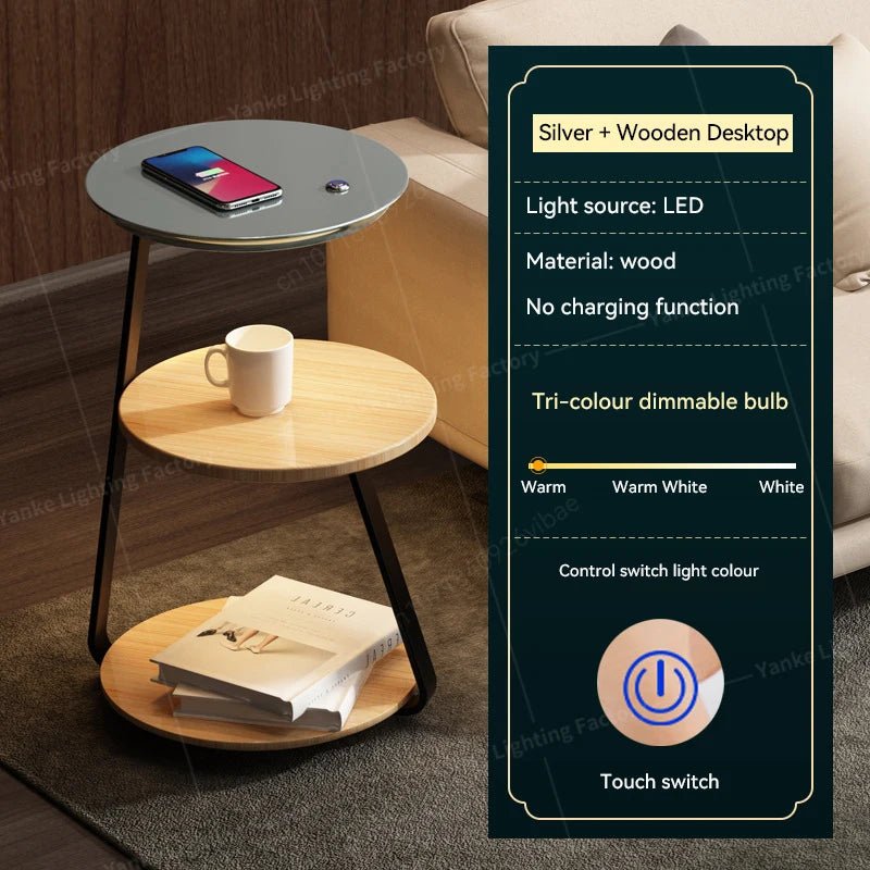 Modern LED Floor Lamp with Shelves - Stylish & Functional - Volaia