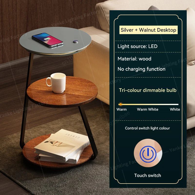 Modern LED Floor Lamp with Shelves - Stylish & Functional - Volaia