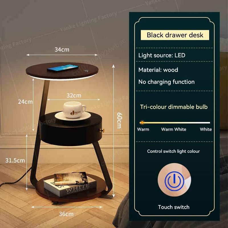 Modern LED Floor Lamp with Shelves - Stylish & Functional - Volaia