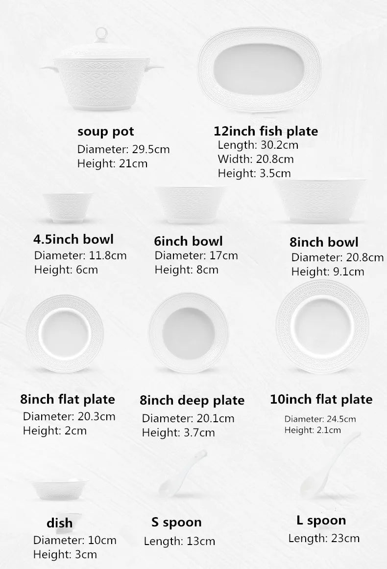 Nordic Relief Ceramic Dinnerware Set - Volaia