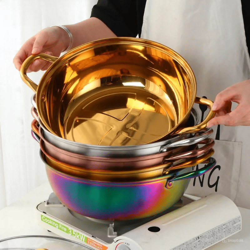 Premium 30CM Stainless Steel Hot Pot with Lid - Volaia
