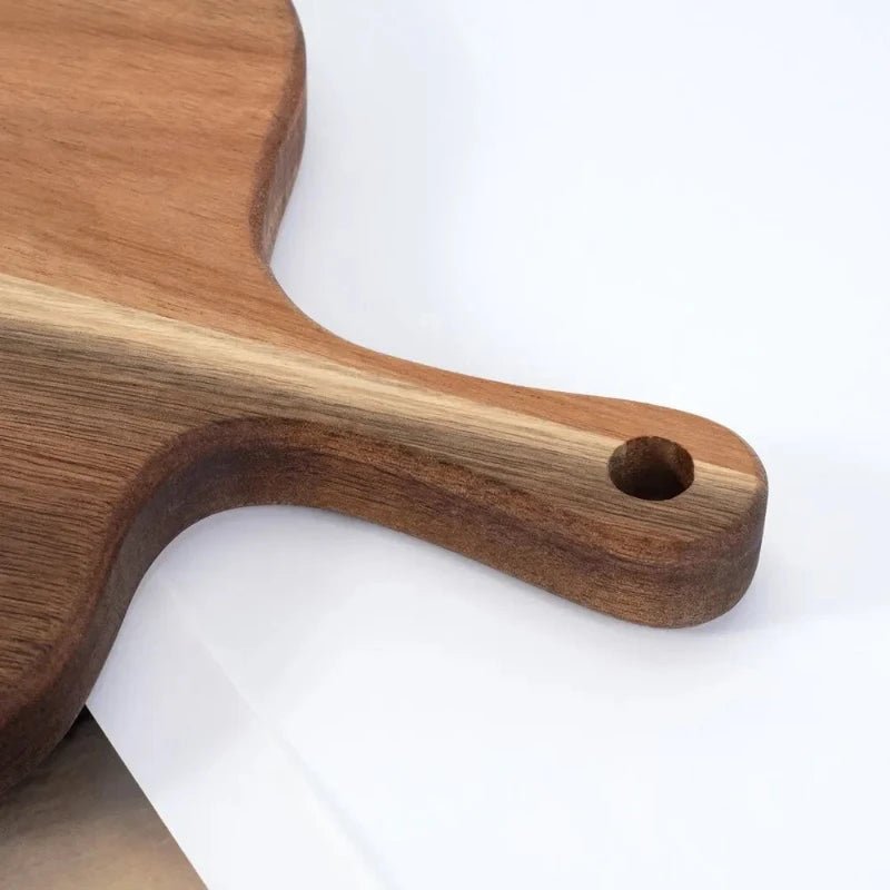 Premium Wooden Charcuterie and Cheese Board with Handle - Volaia