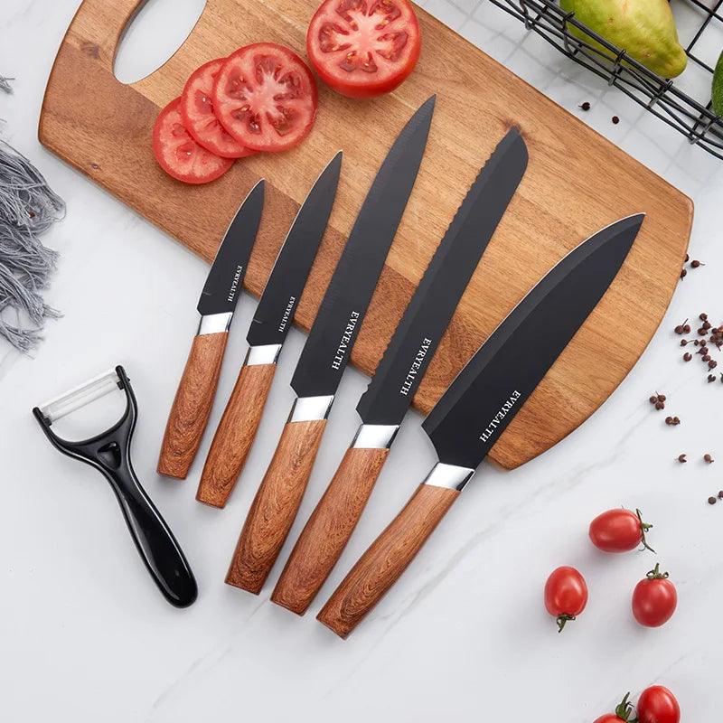 Stainless Steel Kitchen Knife Set Precision Blades Elegant Design - Volaia