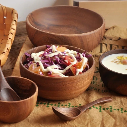 Acacia Wood Anti - scalding Bowl - Volaia