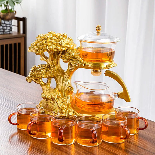 Automatic Glass Teapot Set – with Magnetic Infuser - Volaia