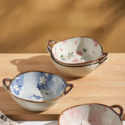 Ceramic Noodle & Soup Bowl with Handle - Volaia