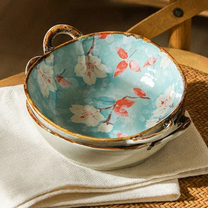 Ceramic Noodle & Soup Bowl with Handle - Volaia