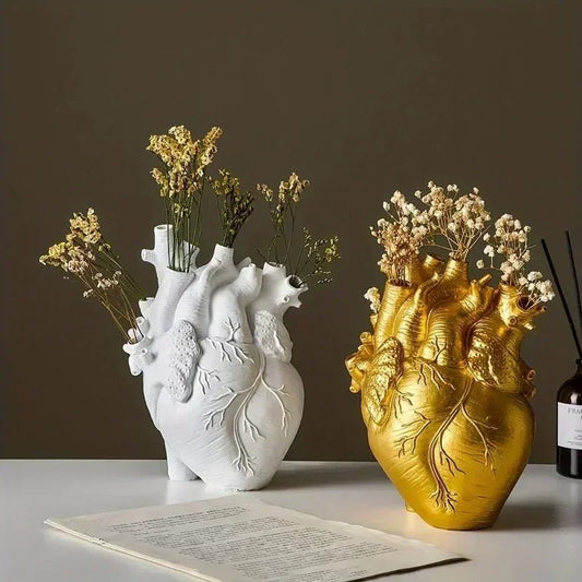 Creative Heart - Shaped Resin Vase for Home Decor - Volaia