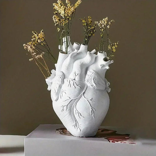 Creative Heart - Shaped Resin Vase for Home Decor - Volaia