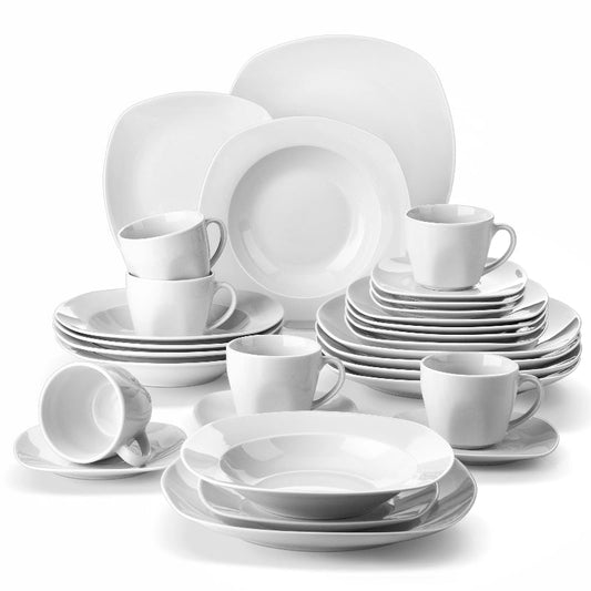 Dinnerware Set for 6 – Porcelain & Ceramic - Volaia