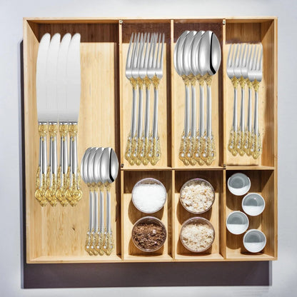 Elegant 24k Gold - Plated Vintage Cutlery Set for 6 - Volaia