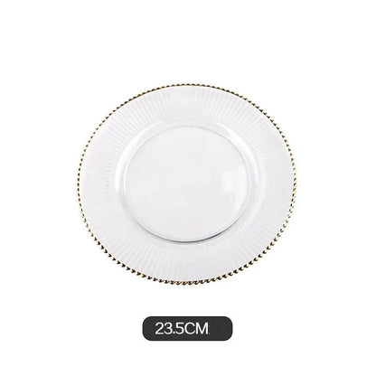 Elegant Gold - Rimmed European Glass Dish Set - Volaia