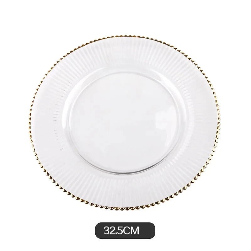 Elegant Gold - Rimmed European Glass Dish Set - Volaia