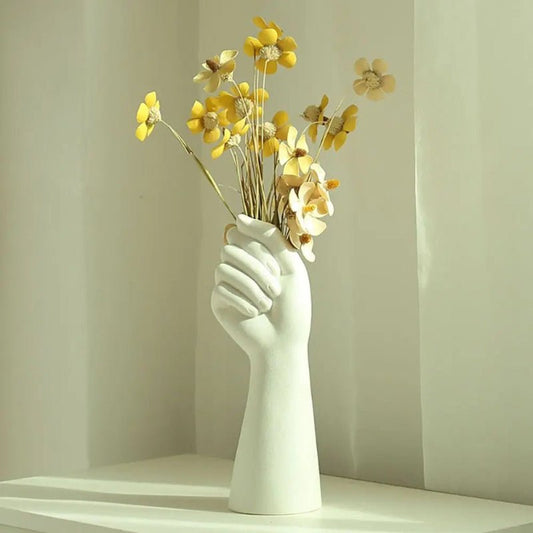 Elegant Hand - Shaped Ceramic Vase for Home Decor - Volaia