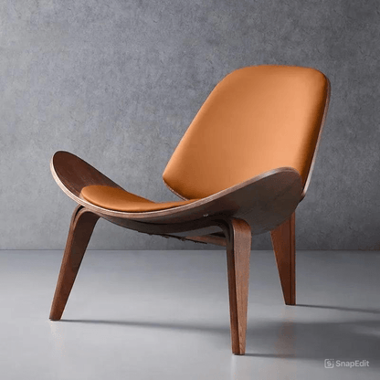 Elegant Shell Chair - Retro Danish Design - Volaia